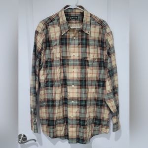 Orvis Mens Long Sleeve Plaid Button Up Shirt
